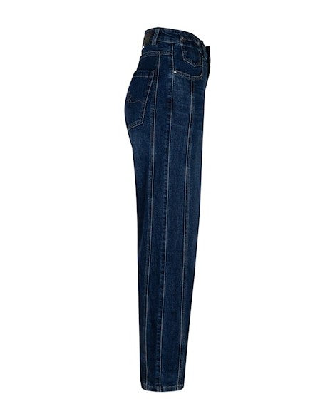 Caitlina Side Patch Jeans - Darkstone