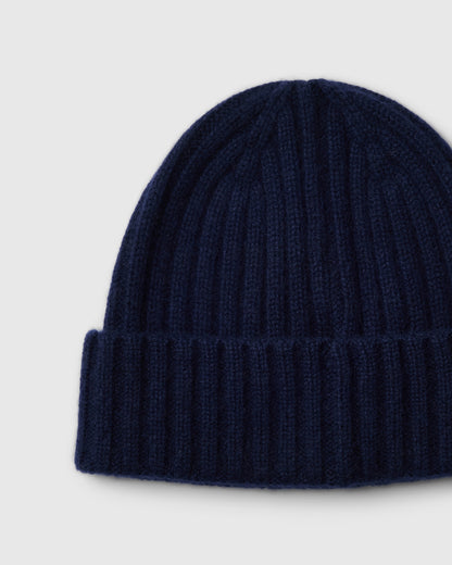 Calle Cashmere Blend Beanie - Navy Blazer