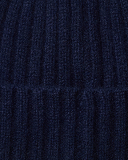 Calle Cashmere Blend Beanie - Navy Blazer