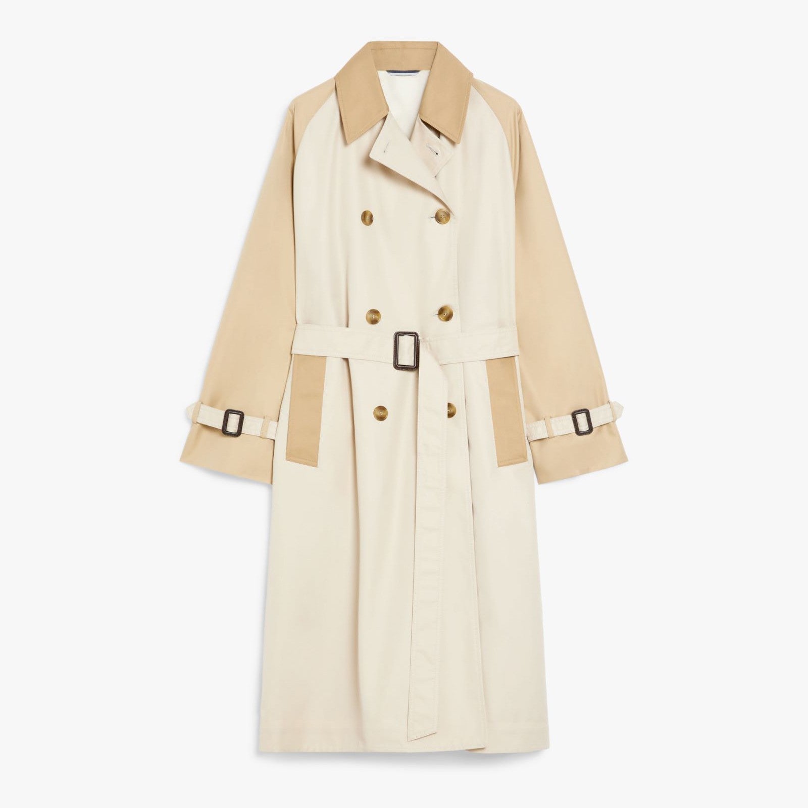 Canasta Two Tone Trench Coat - Ice