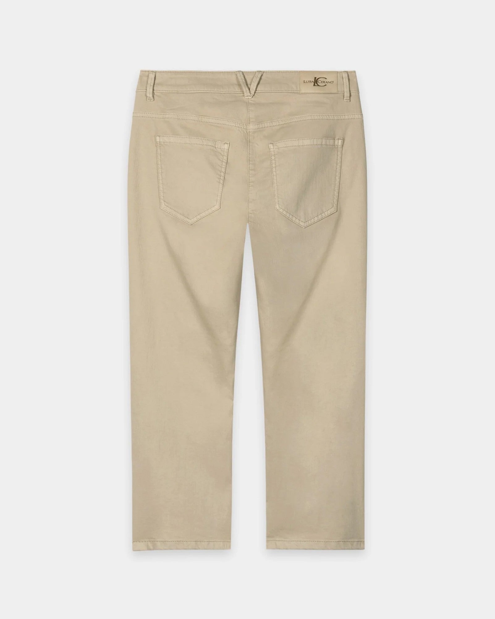 Capri Denim Trousers - Sand