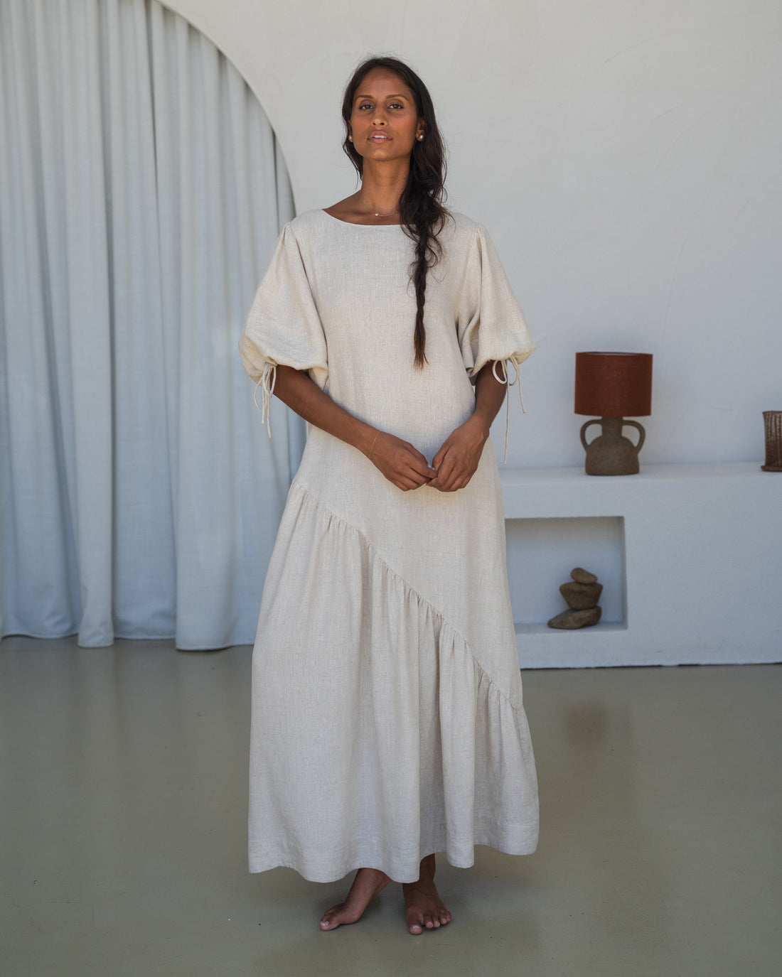 Charlotte Linen Dress - Oatmeal