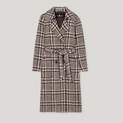 Check Coat - Brown