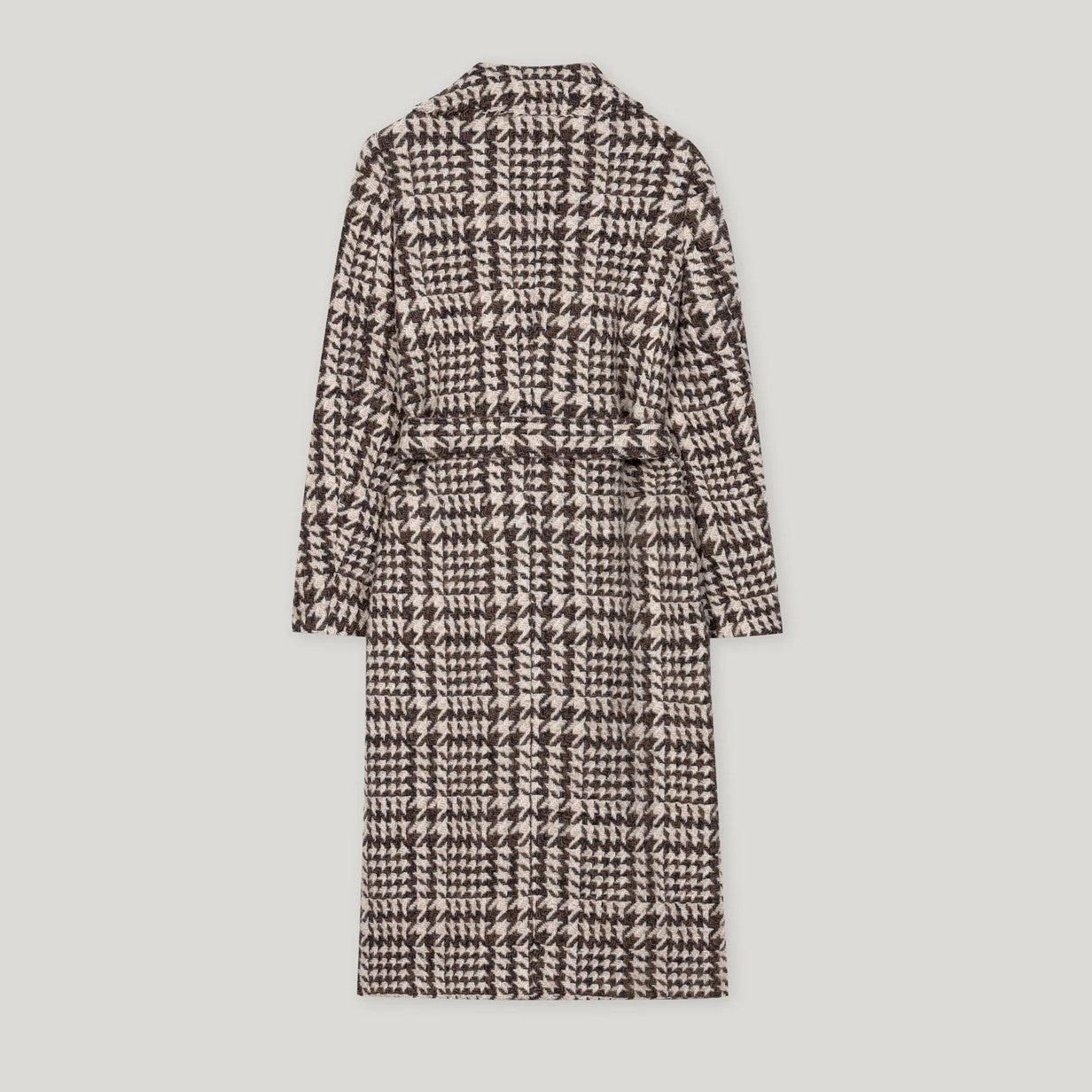 Check Coat - Brown