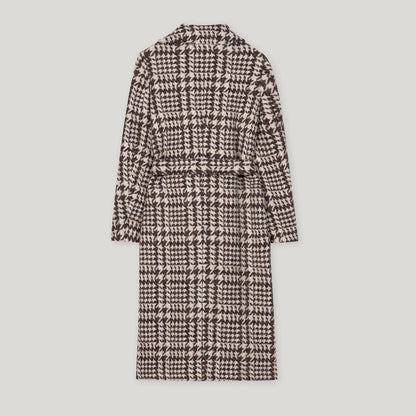 Check Coat - Brown