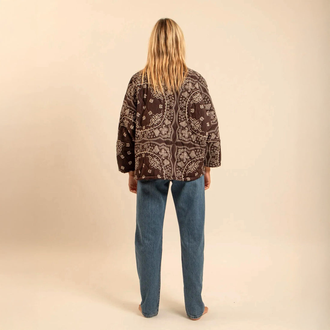 Chicago Bandana Print Jacket - Chocolate