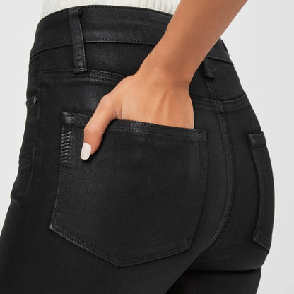 Cindy Coated Trousers - Black Fog Luxe Coating