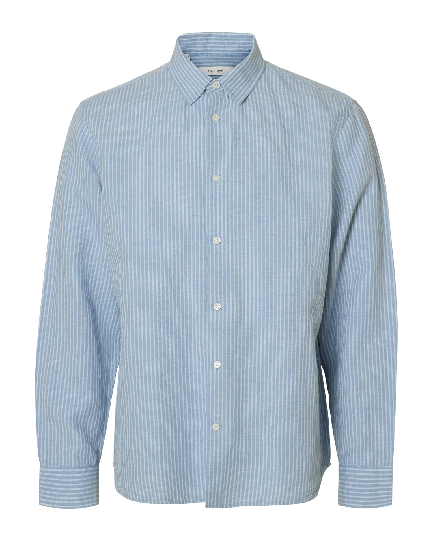 Clay Linen blend Long Sleeve Shirt - Dusty Blue