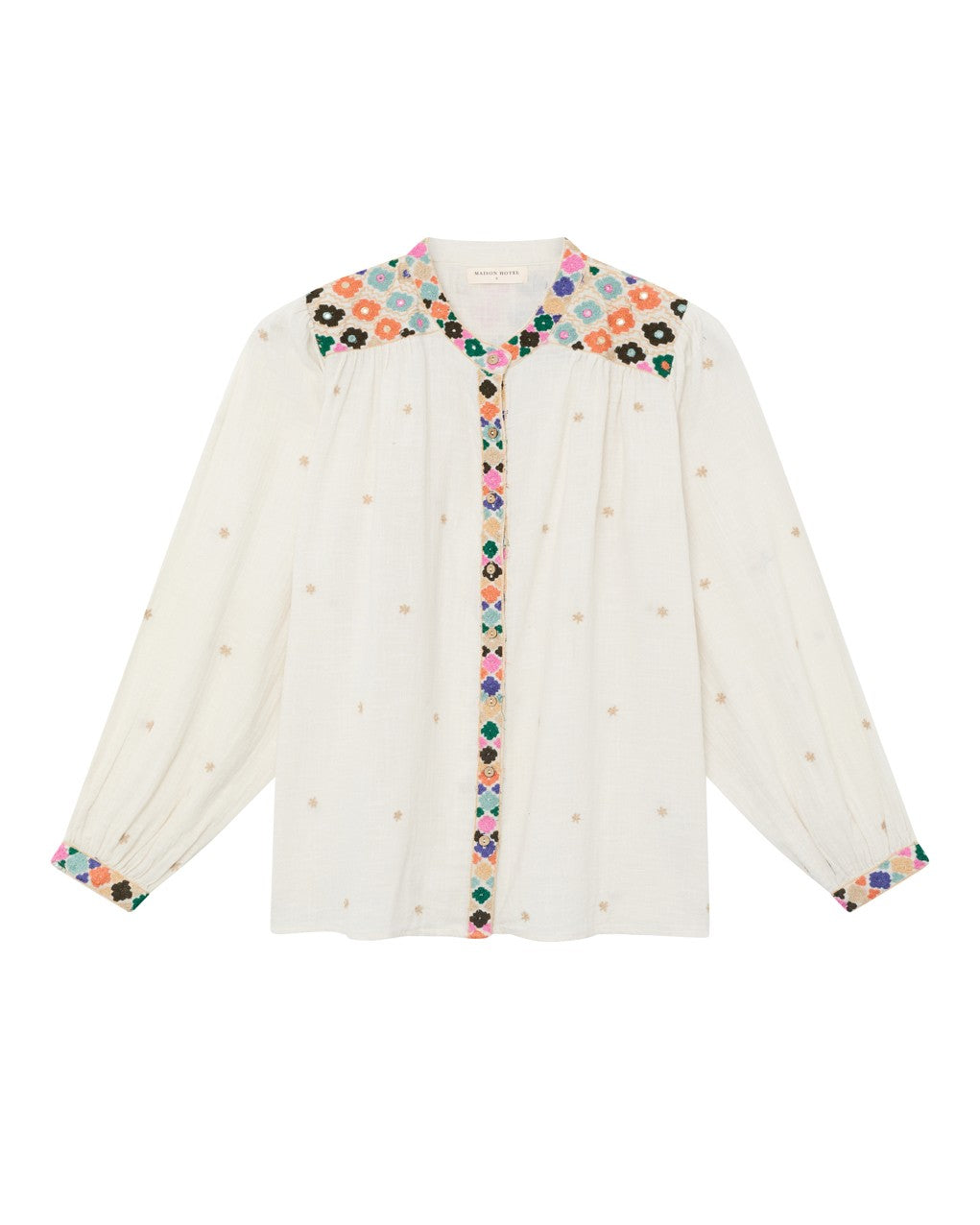 Cleo Cheesecloth Blouse - White