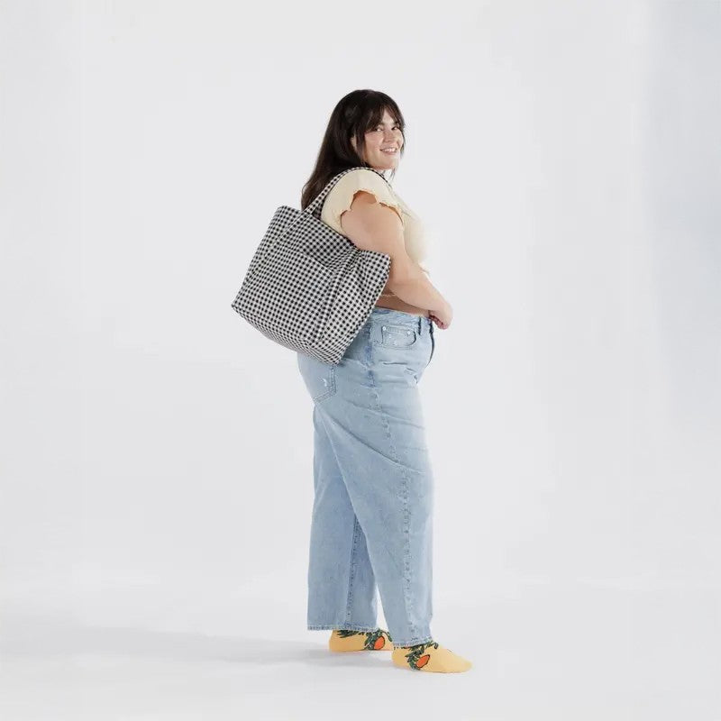 Cloud Bag - Black And White Gingham