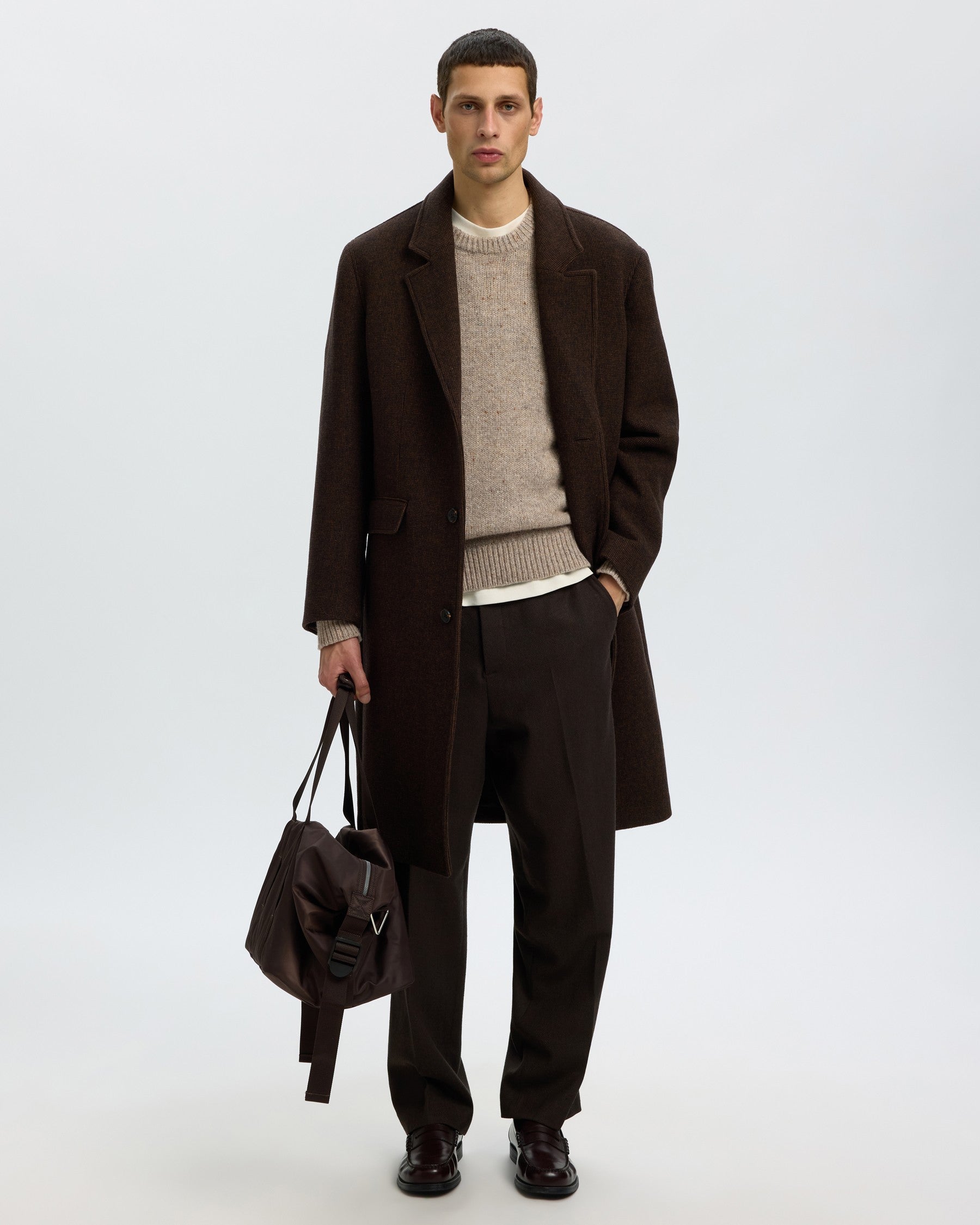Cody Long Sleeve Knit Crew Neck - Oatmeal Neps