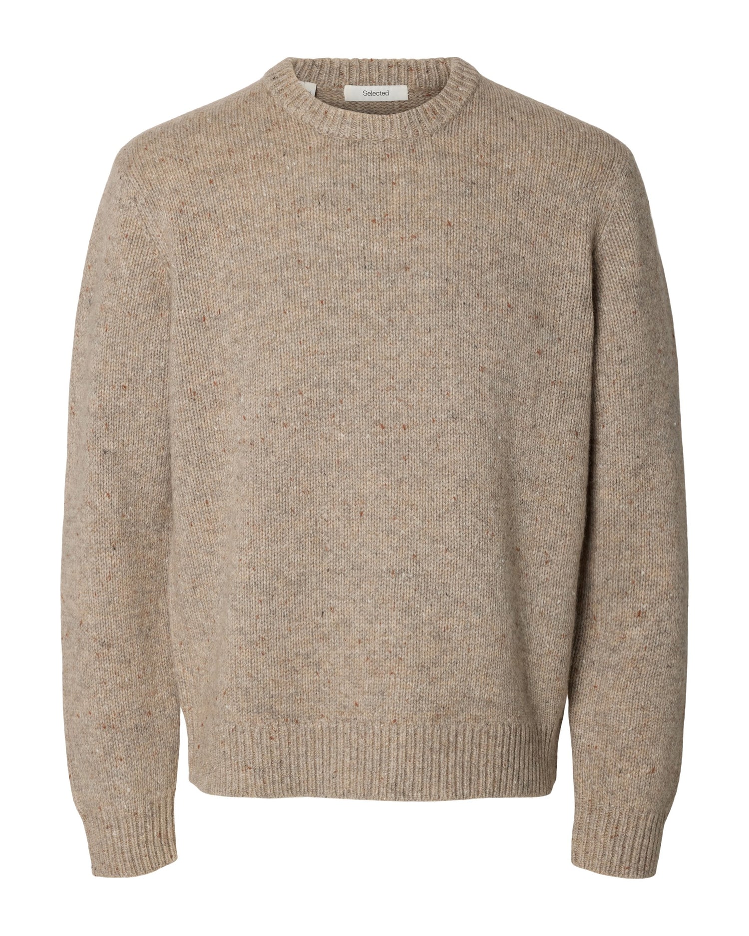 Cody Long Sleeve Knit Crew Neck - Oatmeal Neps