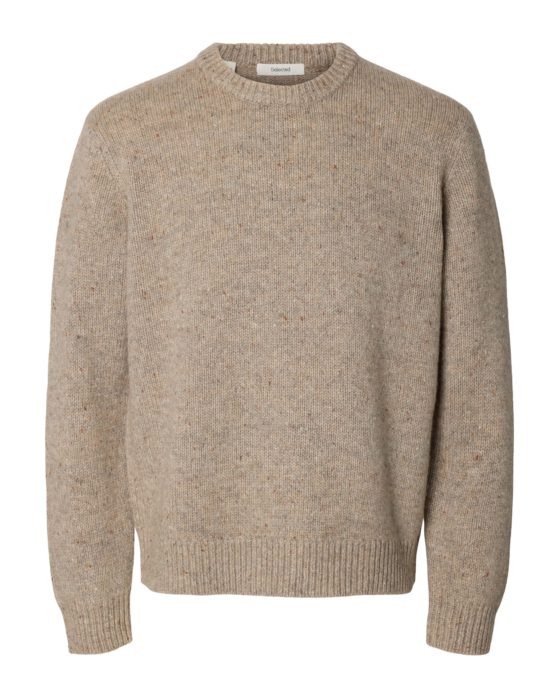 Cody Long Sleeve Knit Crew Neck - Oatmeal Neps