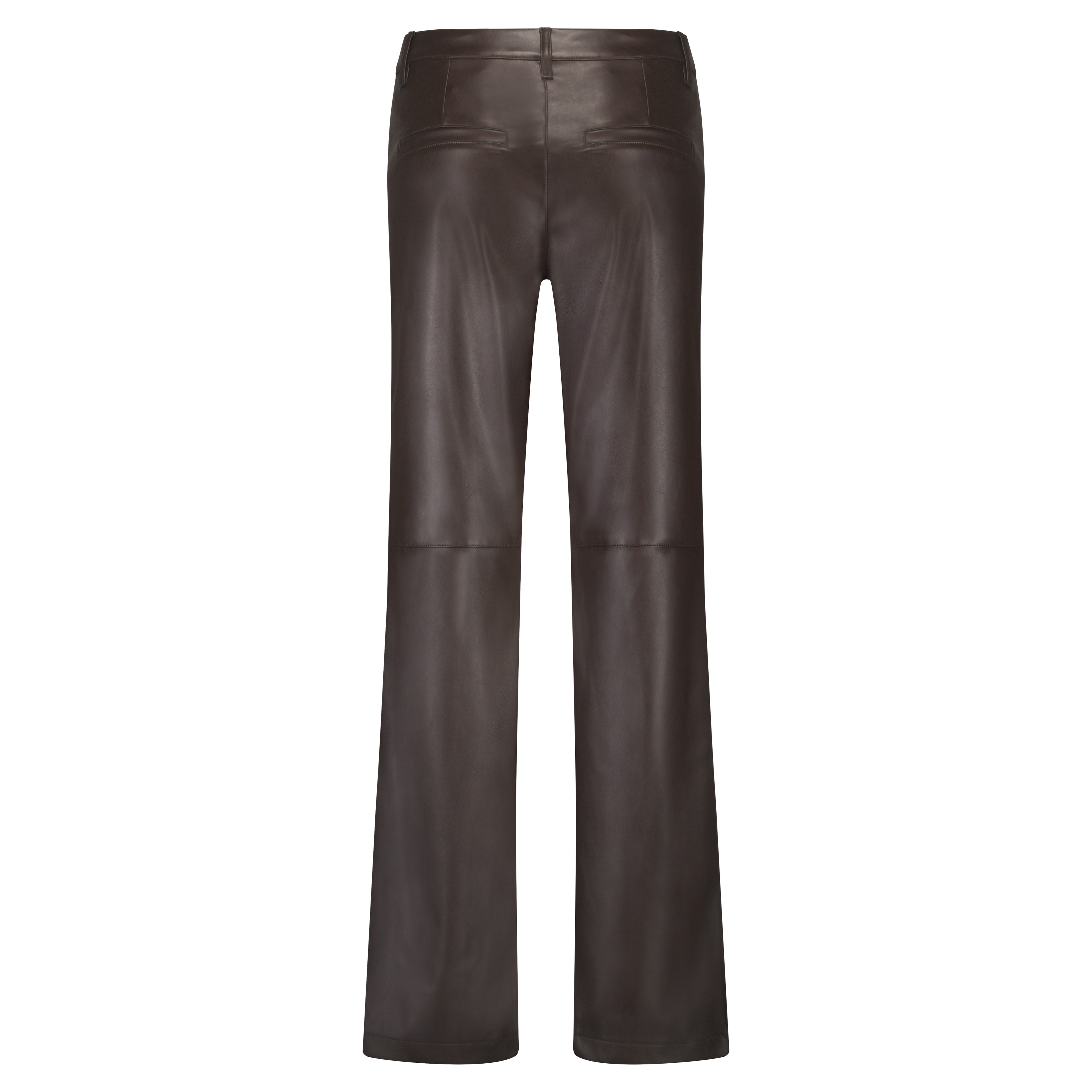 Colette Faux Leather Trousers - Brown