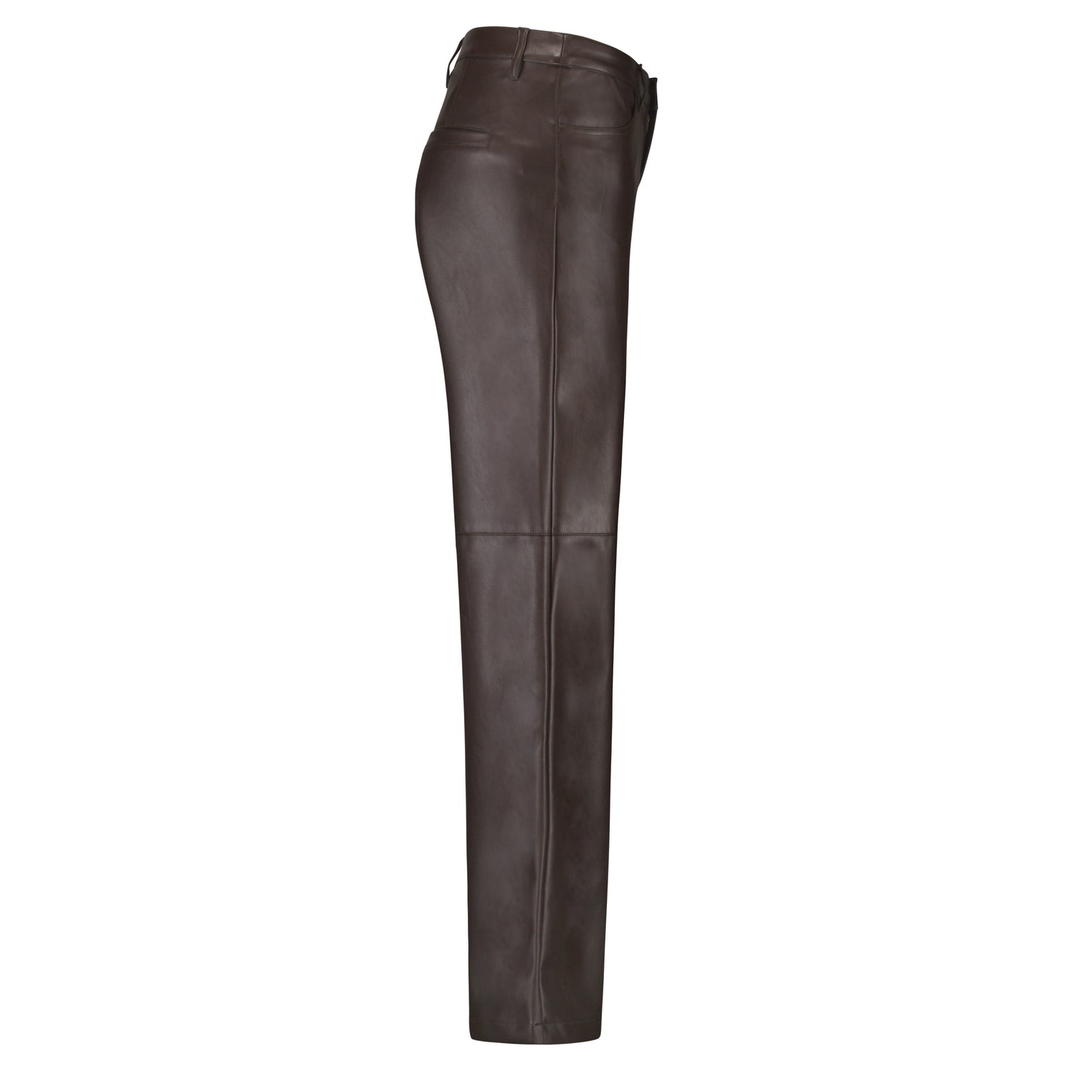 Colette Faux Leather Trousers - Brown