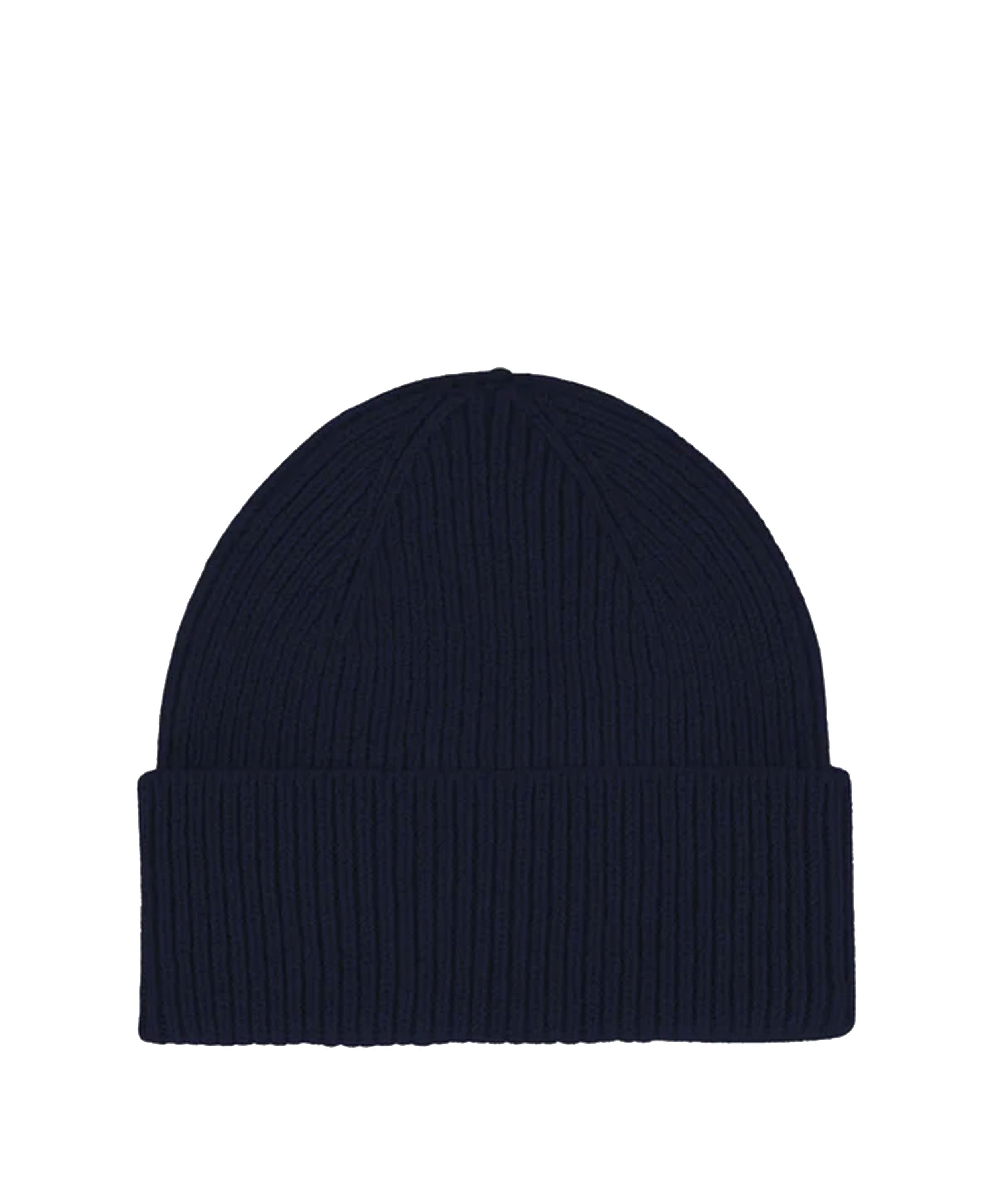 Merino Wool Beanie - Navy Blue