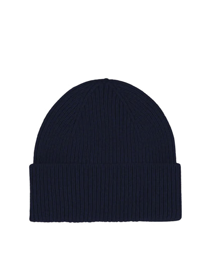 Merino Wool Beanie - Navy Blue