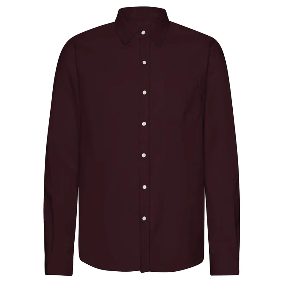 Organic Flannel Shirt - Oxblood Red