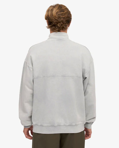 Organic Quarter Zip - Faded Grey
