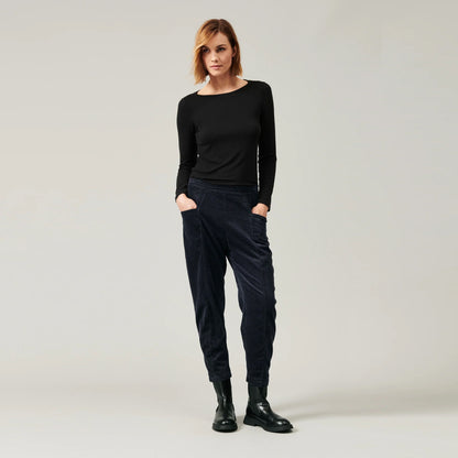 Cord Pocket Trouser - Navy Blue