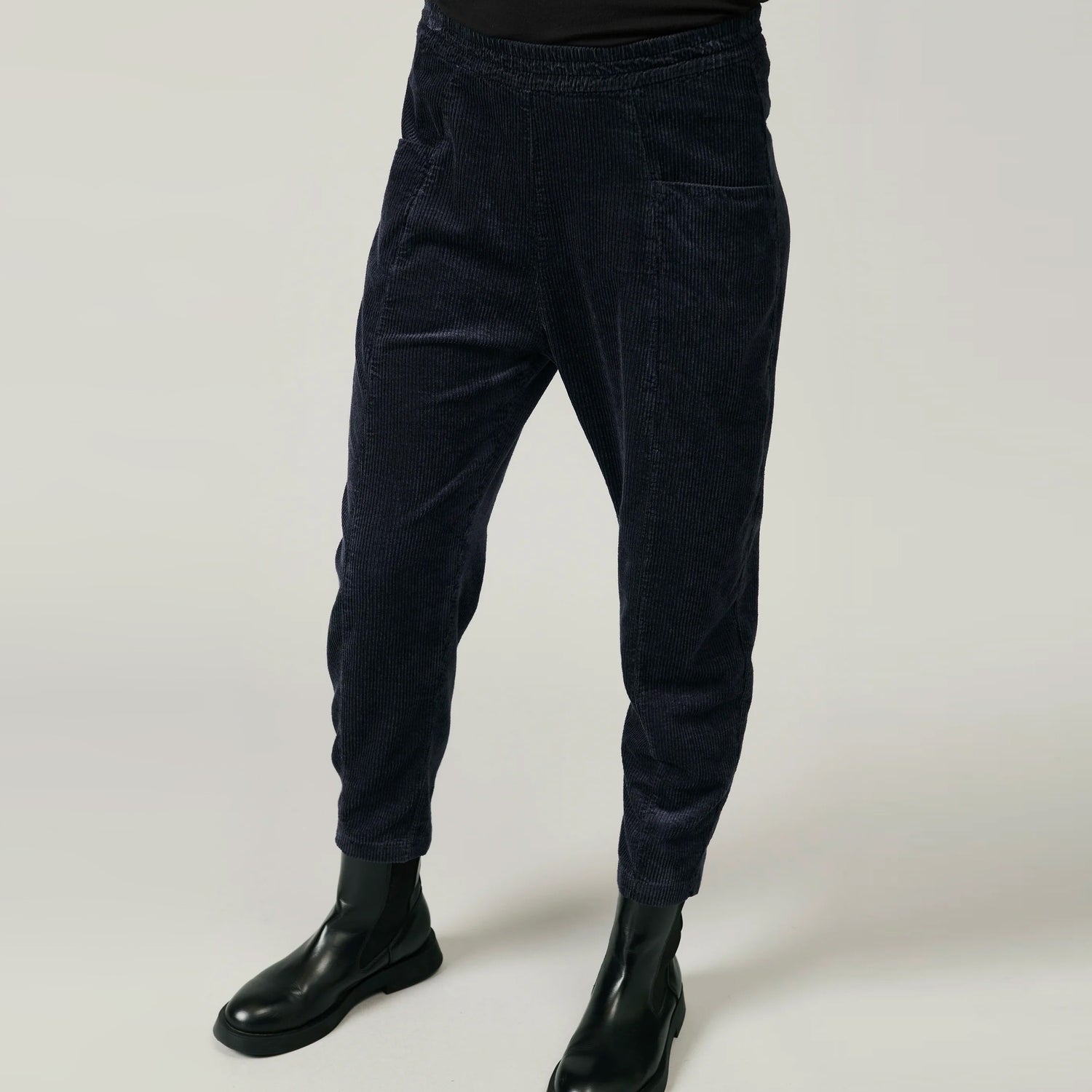 Cord Pocket Trouser - Navy Blue