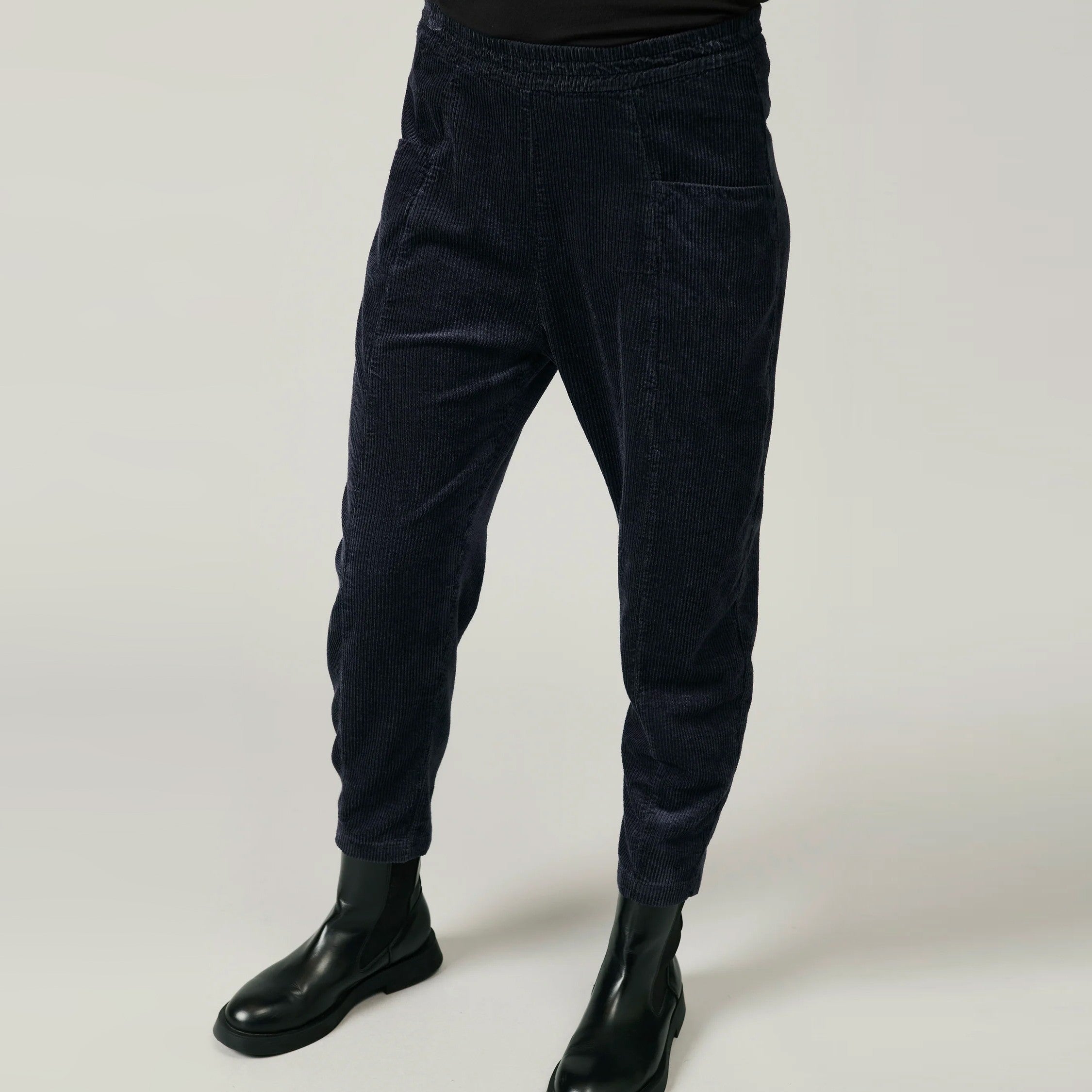 Cord Pocket Trouser - Navy Blue