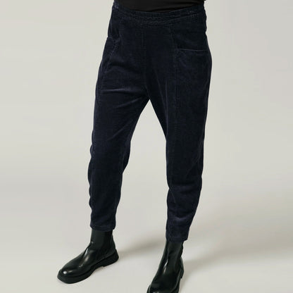 Cord Pocket Trouser - Navy Blue