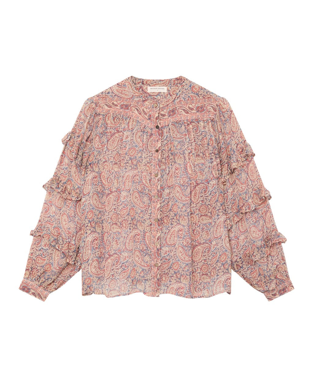 Cosima Tiered Sleeve Blouse - Dust