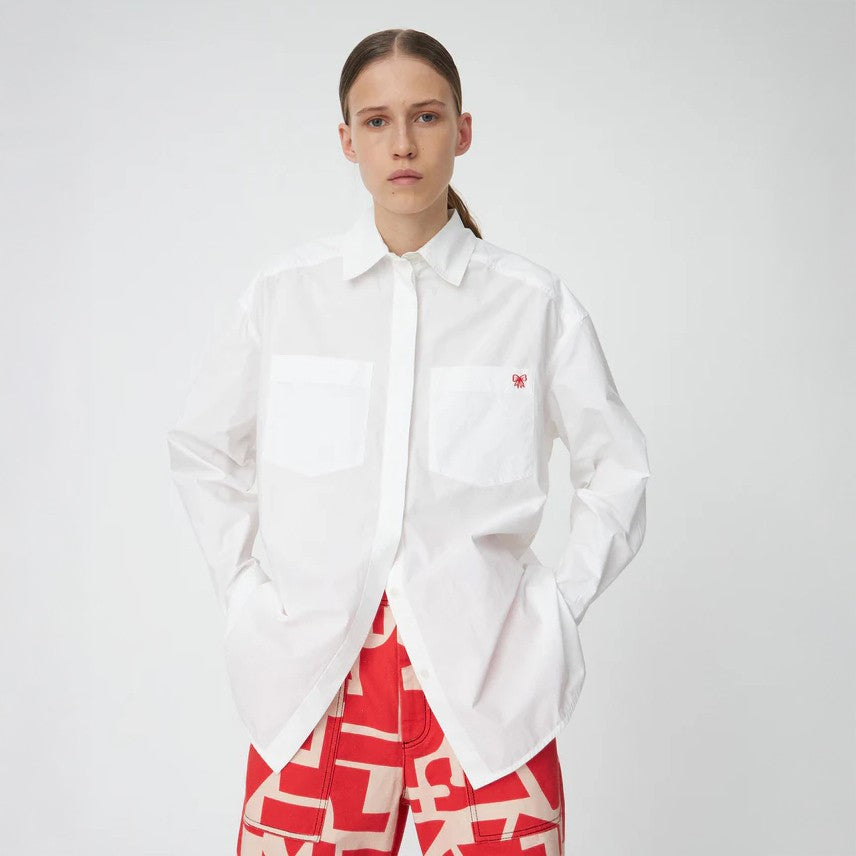 Cotton Poplin Shirt - White