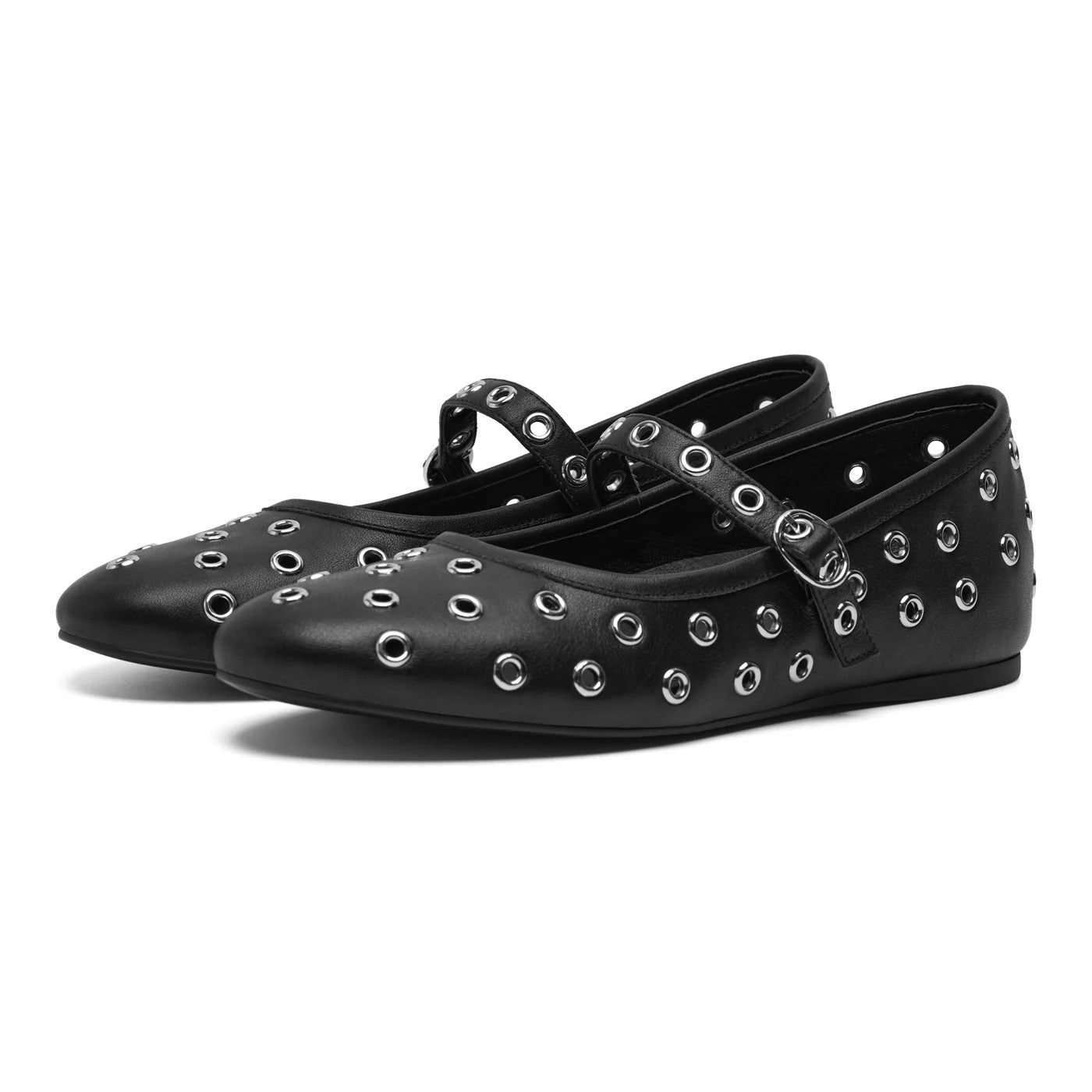 Cristel Stud Flats - Black