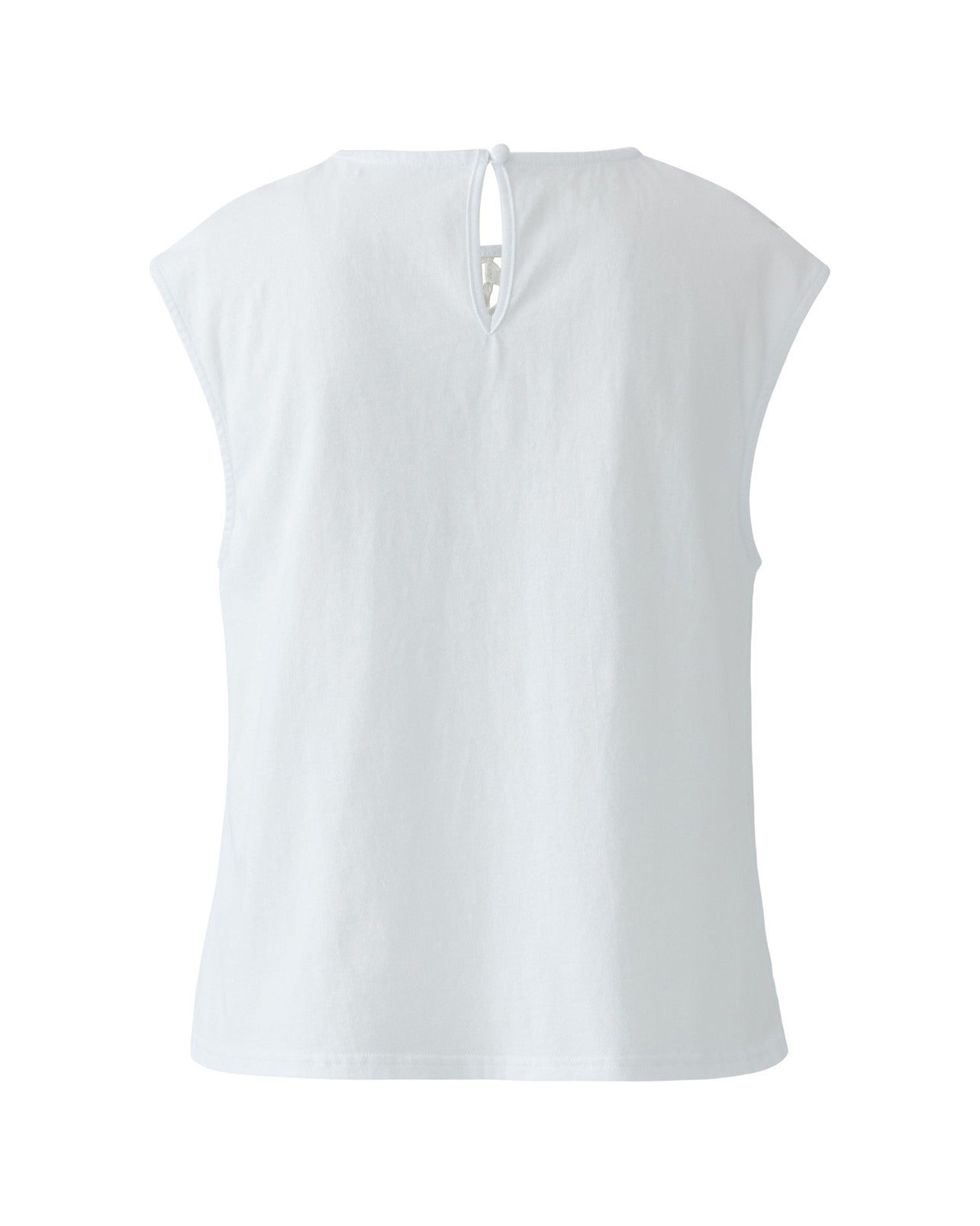 Cut Out Embroidered Top - White