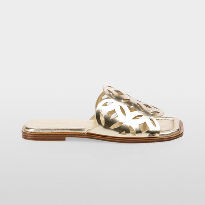 Cut Out Leather Slider - Pure Copper