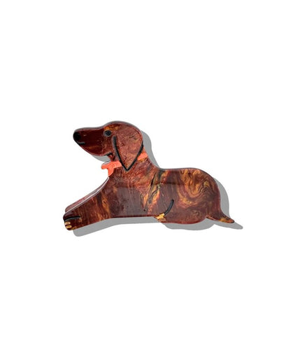 Dachshund Hair Claw - Brown