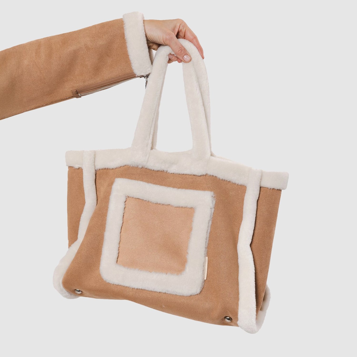 Danu Sheepskin Shopper - Twig Birch