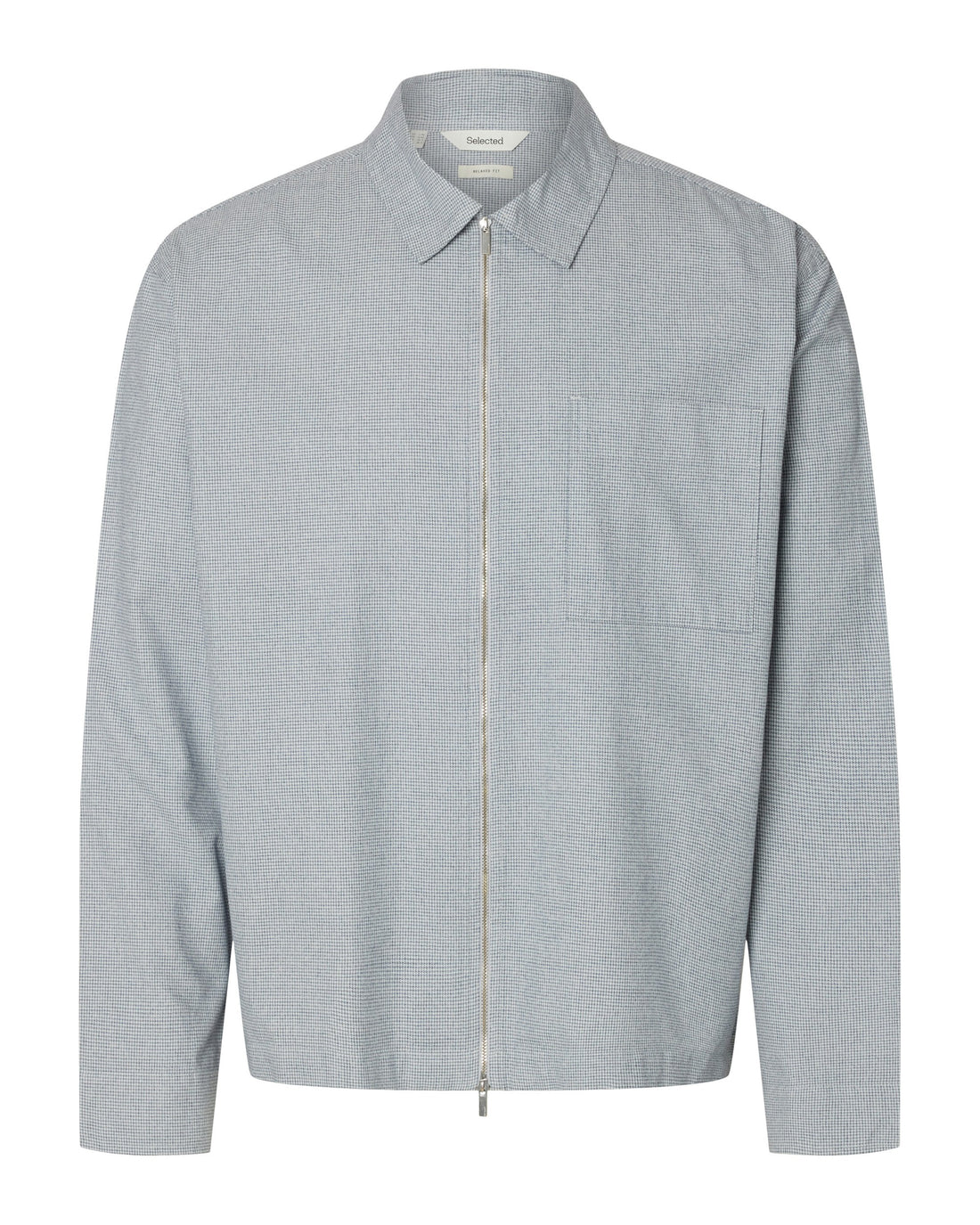 David Mix Zip Overshirt - Blue Mirage
