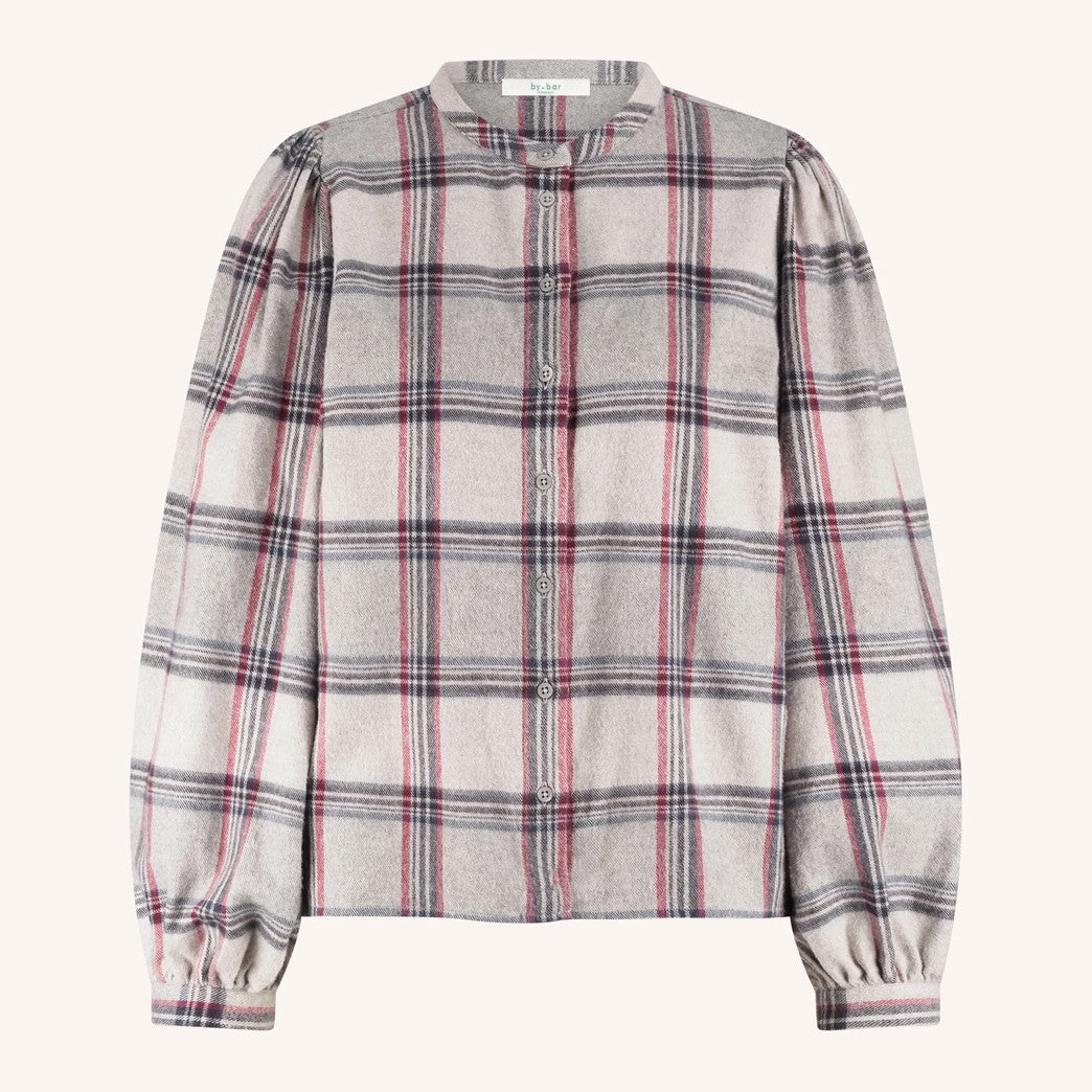 Day Check Blouse - Stone Check