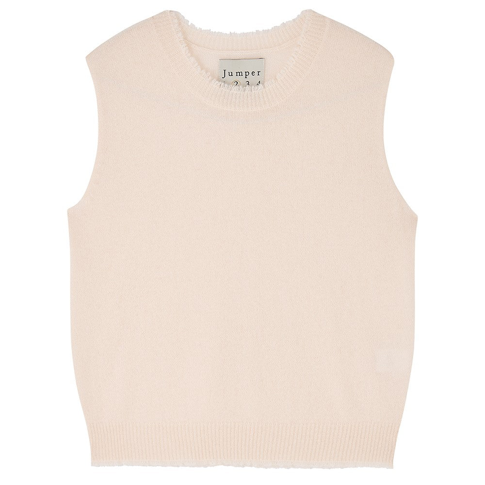 Distressed Tank - Cream