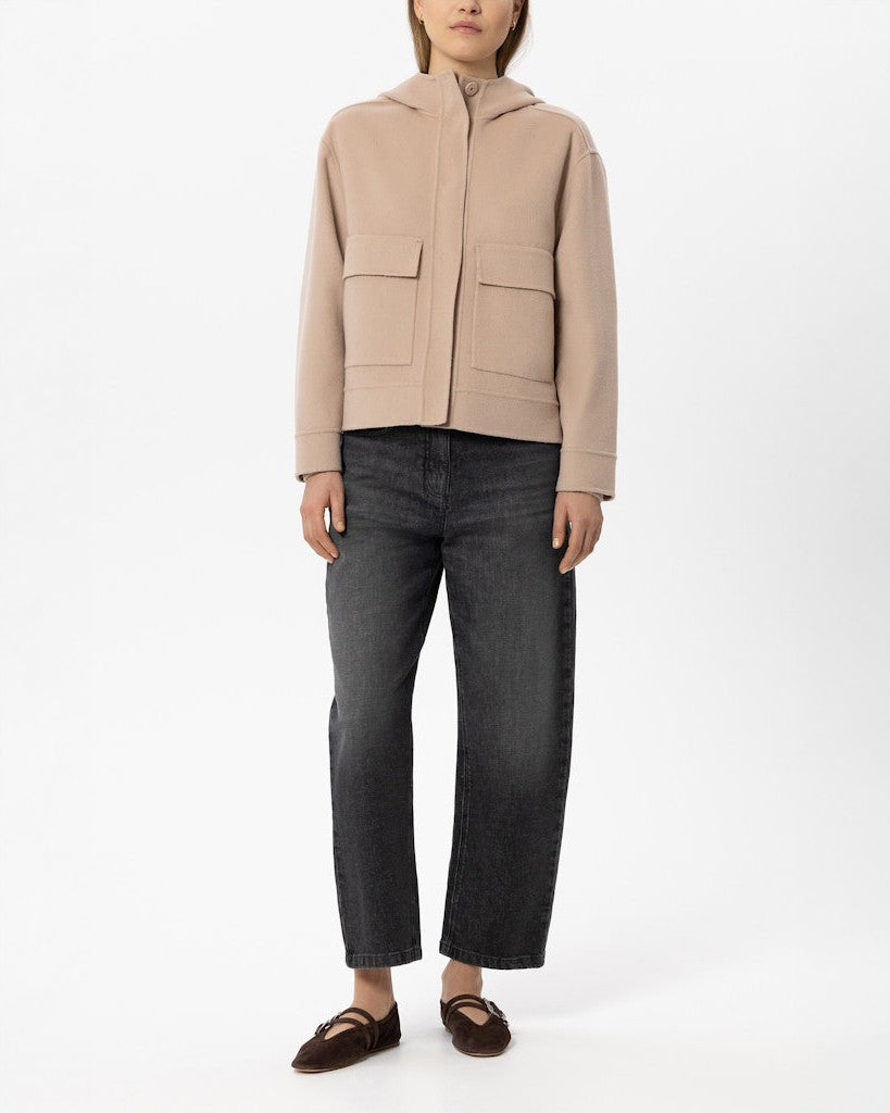 Doubleface Hooded Jacket - Cappuccino