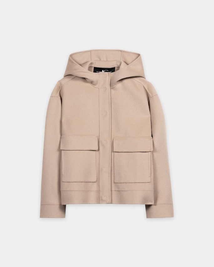 Doubleface Hooded Jacket - Cappuccino