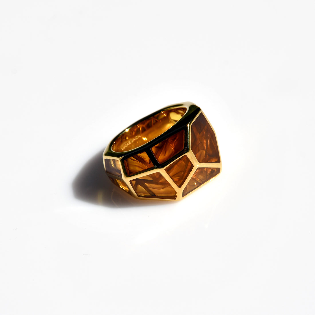 Tortoise Shell Hex Ring - Tortoise Shell