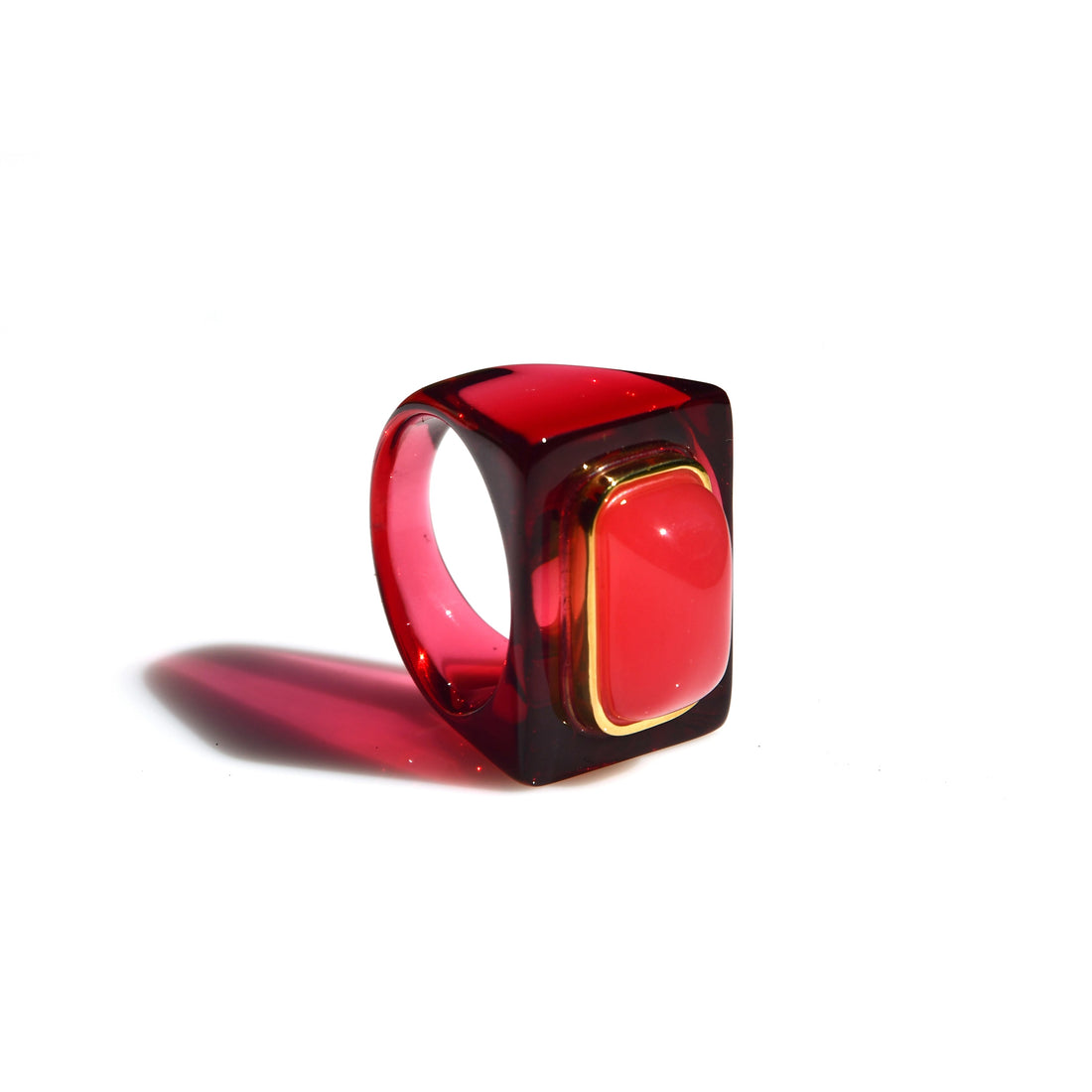 Medium Resin Winery Ring - Spicy Raspberry
