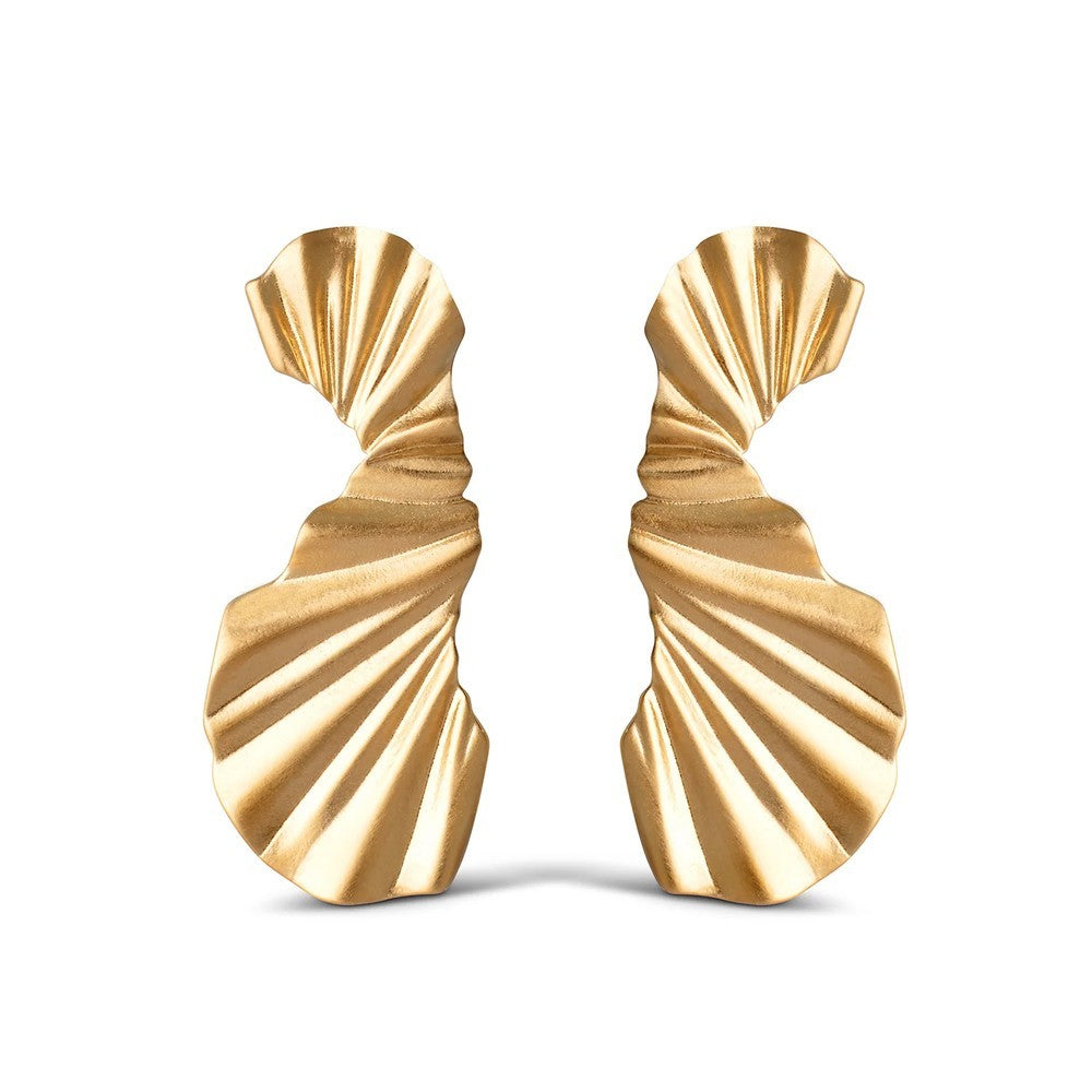 Big Wave Earring - Gold