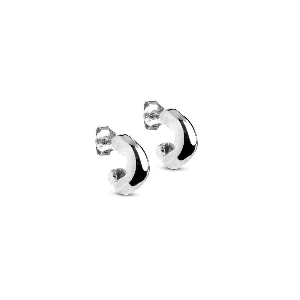 Small Gianna Hoops - Silver