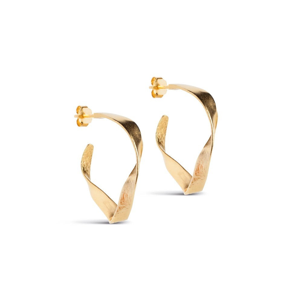Scarlet Small Hoops - Gold