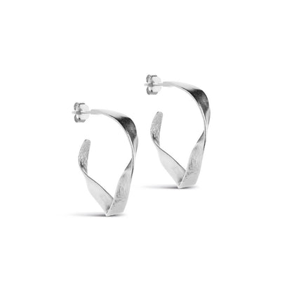 Scarlet Small Hoops - Silver