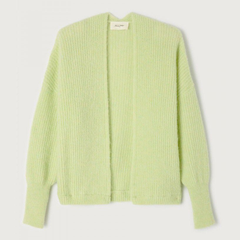 East Open Cardigan - Lime Chine