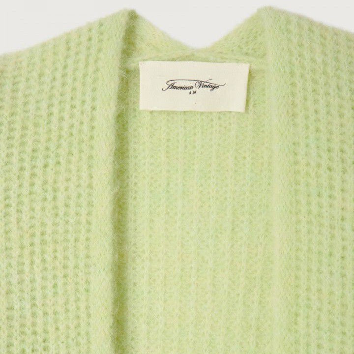 East Open Cardigan - Lime Chine