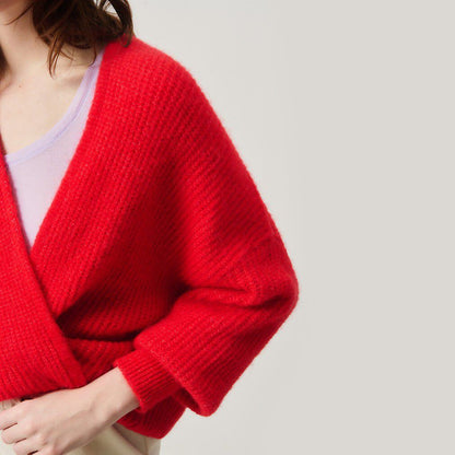 East Open Cardigan - Piment Chine