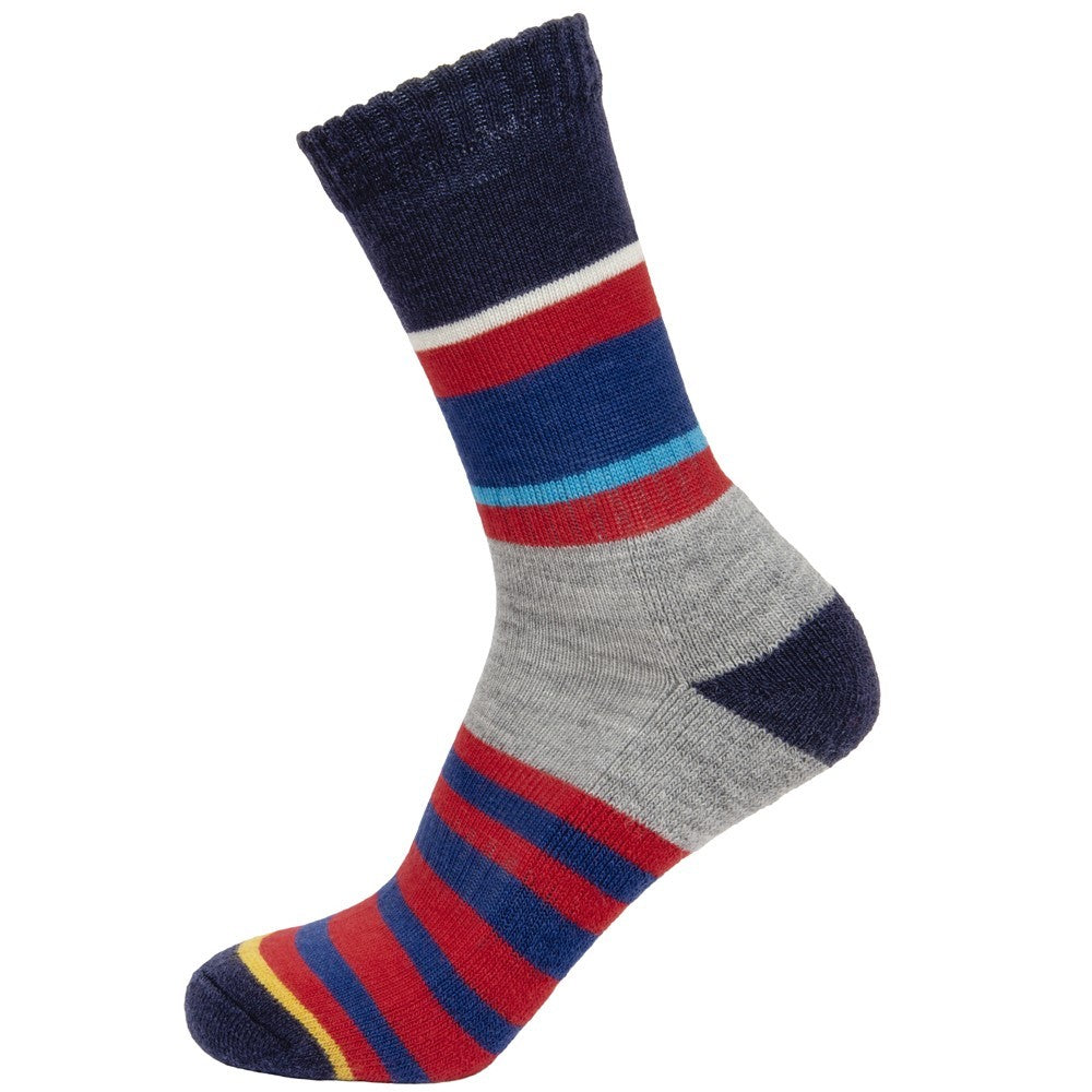 Unisex Multi Stripe Sock - Navy/Red