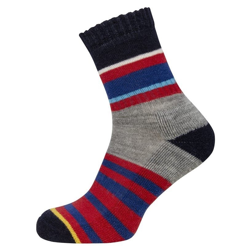 Multi Stripe Socks - Navy/Red/Blue